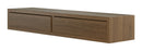 Mensola da Parete con 2 Cassetti 88,2x13,4x23,7 cm in Fibra di Legno Domino Maxi Rovere Tabacco