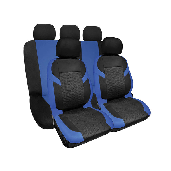 Satz Universal-Vorder- und Rücksitzbezüge aus lyonblauem Polyester und Schwamm online