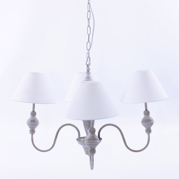 online Lampadario a Sospensione Ø56 in MDF Design Shabby Bianco
