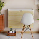 Scrivania Pieghevole con Ripiani 100x18x74 cm in Truciolato Bianca e Naturale