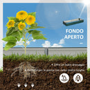 Letto per Orto Fioriera Rialzato 241x90,5x30 cm in Meallo Verde