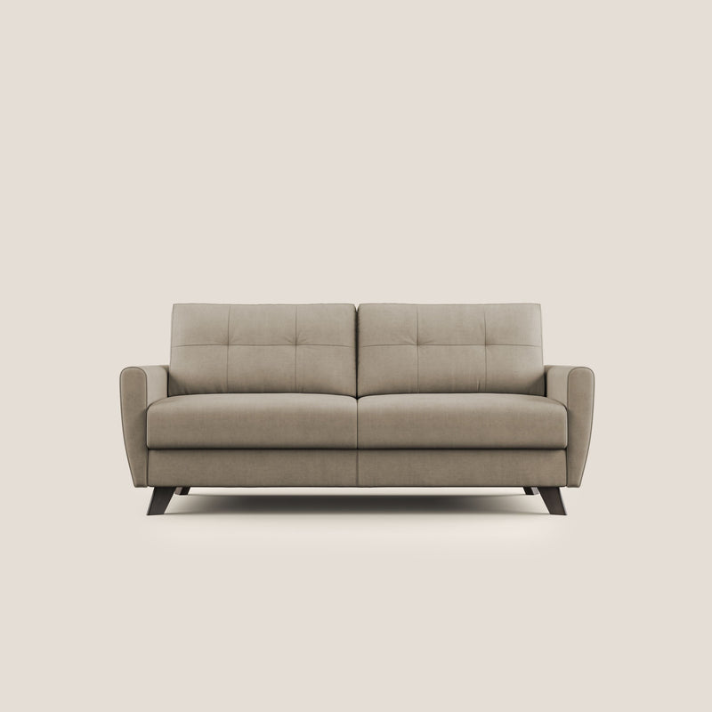 Divano Letto 2 Posti 168x97x96 cm in Tessuto Beige