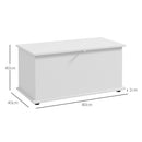 Panca Contenitore Multiuso 80x40x40 cm in Legno Bianco   