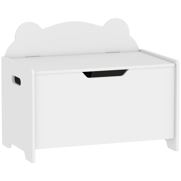 online Baule Portagiochi a Forma di Orso e Capacità 20 kg 60x38x48 cm in Legno Bianco