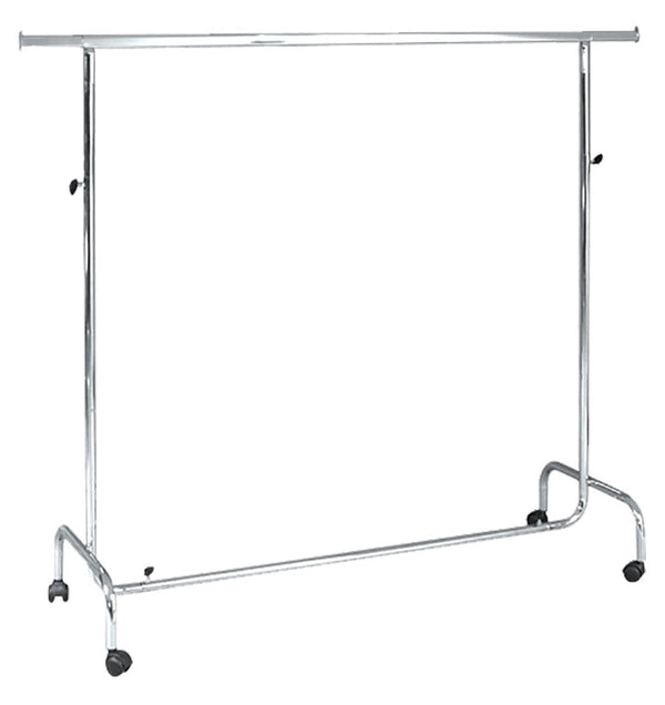 Ausziehbarer Kleiderständer 150/220x55x133/200 cm aus verchromtem Stahl mit Rollen acquista