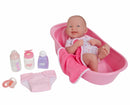 Bambola Bebè Neonato con Bagnetto e Accessori 36cm JC Toys