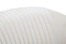 Poltrona Loxy Crema 68x72x80 cm in Legno e Velluto Crema e Oro