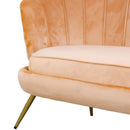 Divano 2 Posti 128x85 cm in Velluto Caramello