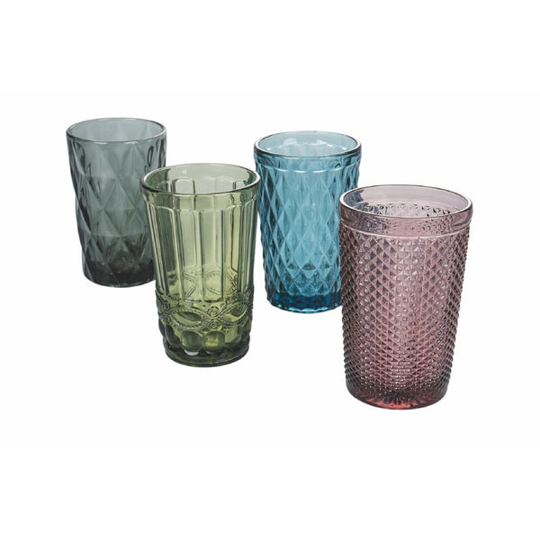 Set 4 Trinkgläser Blend in Glas Villa d'Este Home Tivoli 4 verschiedene Farben acquista