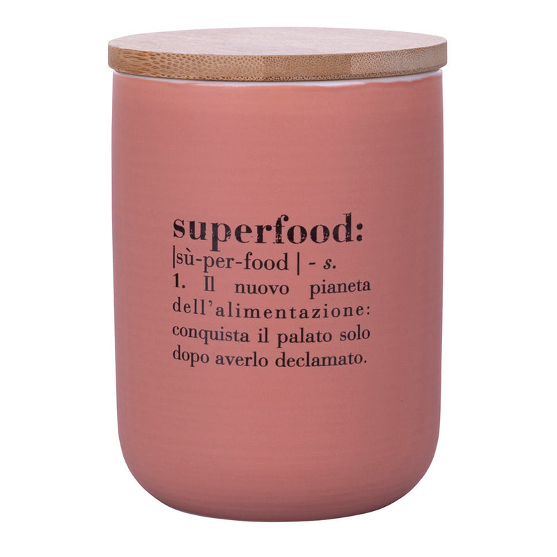 Barattolo Superfood 750 ml in New Bone China VdE Tivoli 1996 Rosa