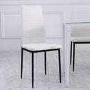 Set 4 Sedie 41x50x97 cm in Tessuto Bianco