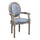 Constance Sessel in grauem Samt 55x46x96 h cm in grauem Samt