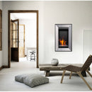 Camino a Bioetanolo da Parete 46x78 cm con Vetro Flig Las Vegas 2 Silver