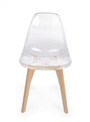 Set 4 Sedie 52x47x82h cm Easy Trasparente 