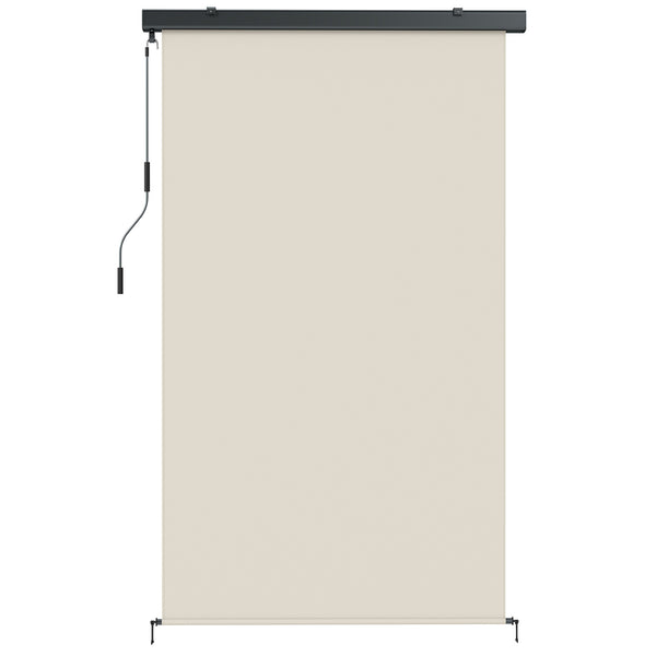 prezzo Tenda a Rullo Avvolgibile 250x160 cm con Cassetta in Alluminio e Manovella in Poliestere Anti-UV Bianco Crema