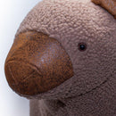 Sgabello Pouf Poggiapiedi per Bambini 68x35x38-53 cm Lama Marrone Divina Home