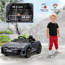 Macchina Elettrica per Bambini 3-5 Anni 103x58x41 cm con Telecomando Sospensioni e Clacson Grigio e Nero      