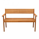 Panca Minerva 2 Posti 135x59x85 h cm in Legno di Acacia Marrone chiaro