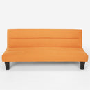 Divano Letto 175x81x76 cm in Microfibra Arancione