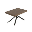 Tavolo Allungabile 140-224x80x74 cm Niket Noce Gambe Antracite