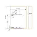 Carrello Estraibile per Moduli Inferiori Cucina da 300 a 480 mm in Acciaio Emuca Brillo Cromato