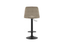 Set 2 Sgabelli Alex 45x52x88,5/103,5 cm con Alzata a GAS in Tessuto Easy-Clean Beige      