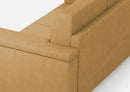 Divano Angolare 6 Posti 286x246x85 cm Marrak in Tessuto Ocra