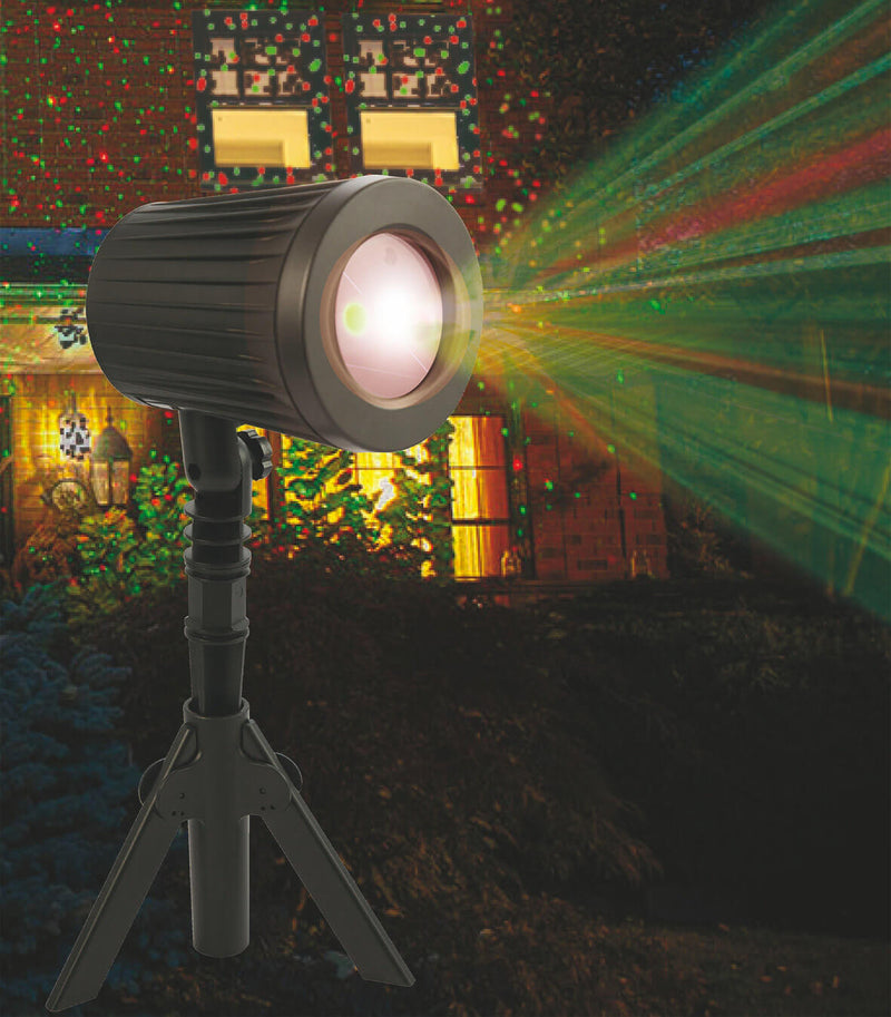 Proiettore Laser 2 Colori 7 Effetti Luci Natalizie da Interno e Esterno e Interno Soriani