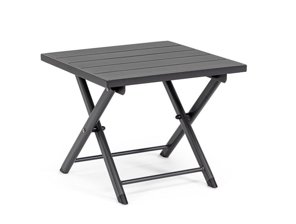 Tavolino da Salotto 44x43x36 cm in Alluminio Taylor Grigio Scuro prezzo