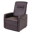 Poltrona Relax Reclinabile con Alzapersona 1 Motore in Similpelle Marrone