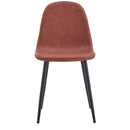 Set 4 Sedie 43x42x86 cm in Similpelle Bella Marrone