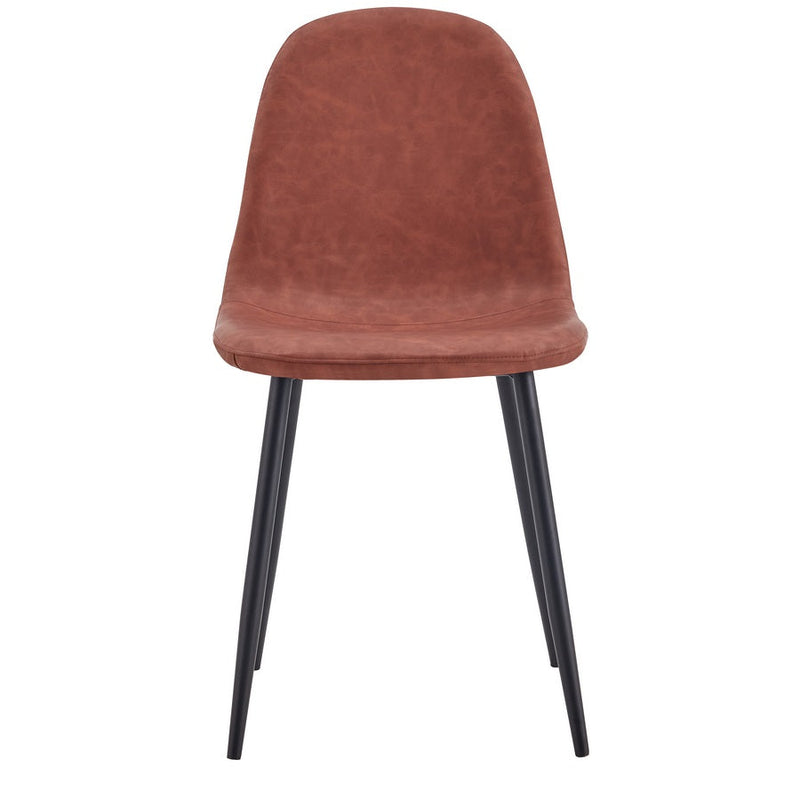 Set 4 Sedie 43x42x86 cm in Similpelle Bella Marrone