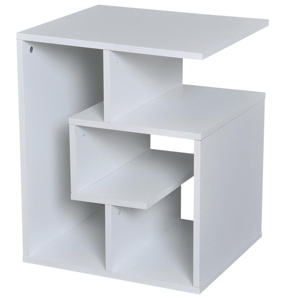 sconto Bücherregal mit 3 Ebenen aus weißem Holz 45x40x55 cm