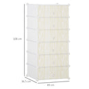 Scarpiera Modulare 45x36,5x108 cm 6 Cubi in Plastica e Acciaio Bianco