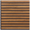 Set 10 Pannelli Decorativi Fonoassorbenti 58x58 cm in MDF Decoro B Verticale Noce Asia
