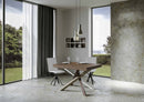 Tavolo Allungabile 130-390x90x77 cm Volantis Premium Noce Telaio 4C 