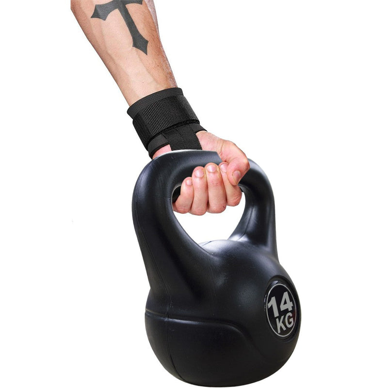 Kettlebell Fitness 14 Kg in PVC con Sabbia e Maniglia Nero