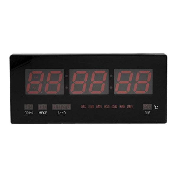 Digitale Wanduhr 46x21x2 cm mit LED, Kalender und Temperatur online