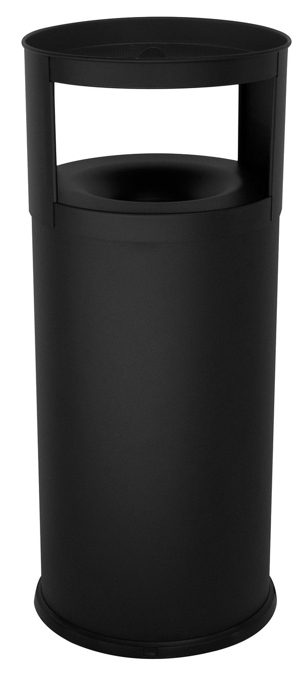 Pattumiera Gettacarte Ø38xh90 cm Autoestinguente Posacenere in Acciaio Verniciato Nero online