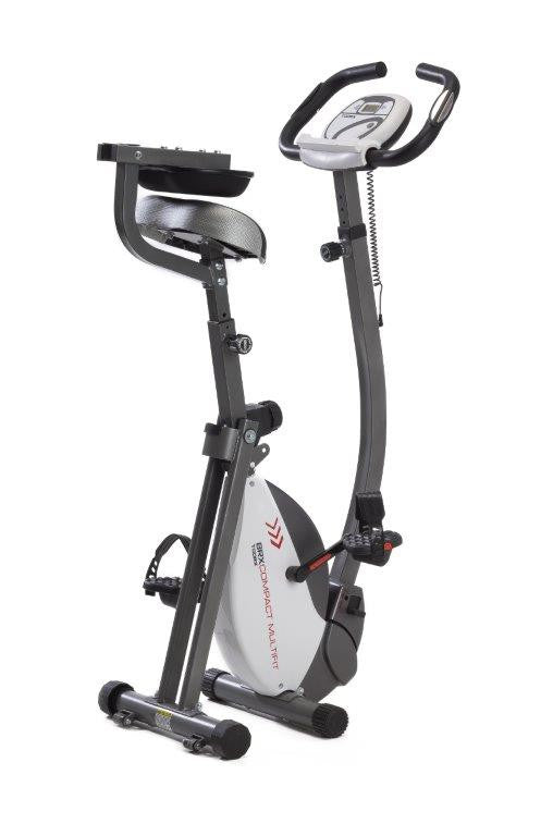 Cyclette Pieghevole Magnetica con Sedile e Manubrio Mobile 100Kg Max 8 Livelli Accesso Basso Toorx BRX-Compact Multifit