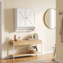 Pensile Bagno Salvaspazio 60,5x22,5x64 cm con 2 Ante e Portasciugamani in MDF Bianco      