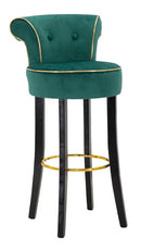 Sgabello Bar Luxy 46x48x96 cm in Velluto Sintetico Verde