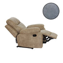 Poltrona reclinabile Chicago 97x90x100 cm grigio chiaro