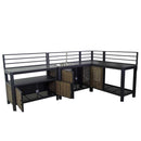 Mobile Bar Angolare da Giardino 296x176xh125 cm in Alluminio Avalon Antracite
