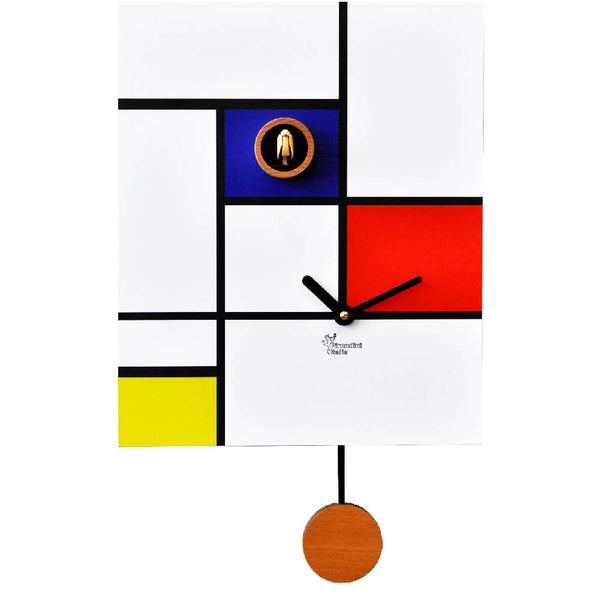 Wandkuckucksuhr 28X34X12Cm Pirondini Italia Rund um Mondrian sconto