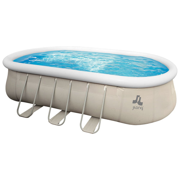Ovaler Aufstellpool 610 x 360 x 122 cm Jilong Grey online