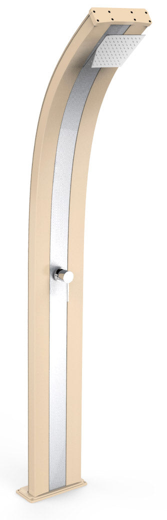 acquista Doccia Solare da Giardino 40L Miscelatore Arkema Dada Fascia Inox Champagne Bronze