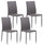 Set mit 4 Stühlen 43,5 x 46,5 x 90,5 cm in grauem Kunstleder