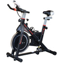 Cyclette Allenamento Aerobico da Casa Professionale in Acciaio Nero 