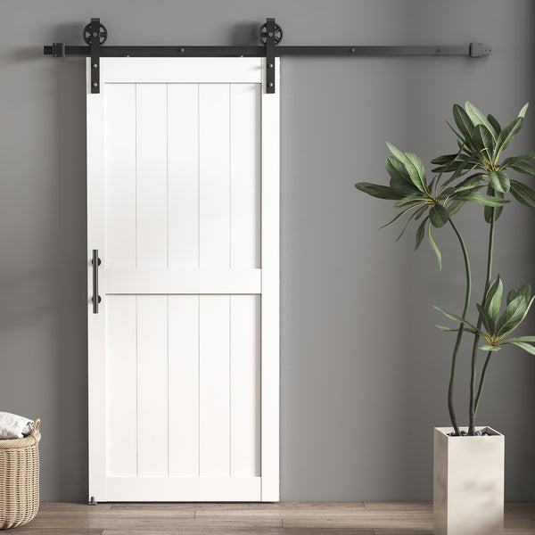 Porta Scorrevole 81,3x3,5x213,4 cm Porta da Interno in Stile Industriale in MDF e Legno Bianco prezzo
